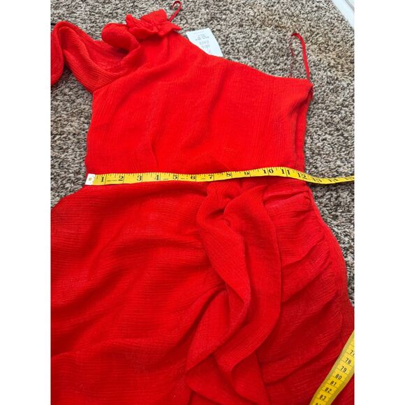 NWT Aria Cove Red One Shoulder Mini Dress Womens Sz 8 Holiday Event Evening - Picture 8 of 9